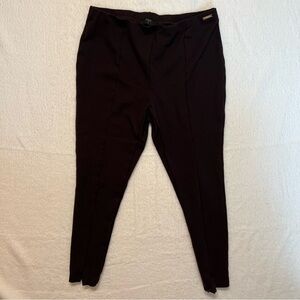 T TAHARI Women's Pull On Dress Pant Brown Size S/P